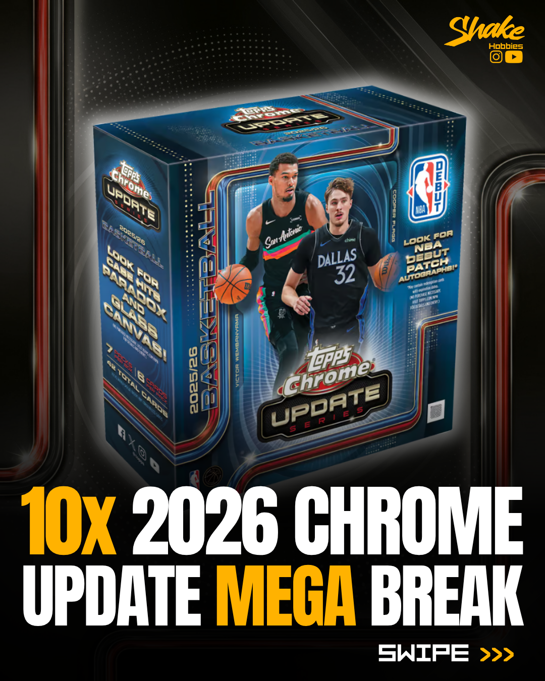 SH-2079 | 10x Topps Chrome Update 🏀 [MEGAS]