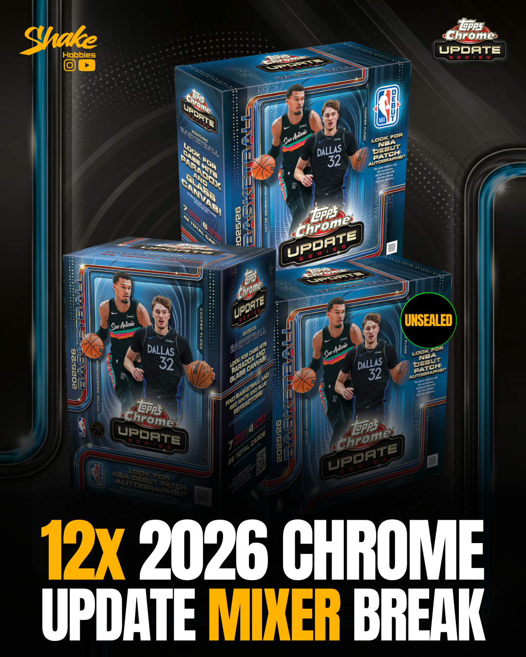 SH-2062 | 12x Topps Chrome Update 🏀 [MIXER]