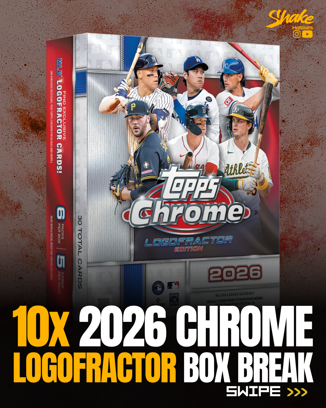 SH-2080 | 10x Topps Chrome ⚾ [LOGOFRACTOR]