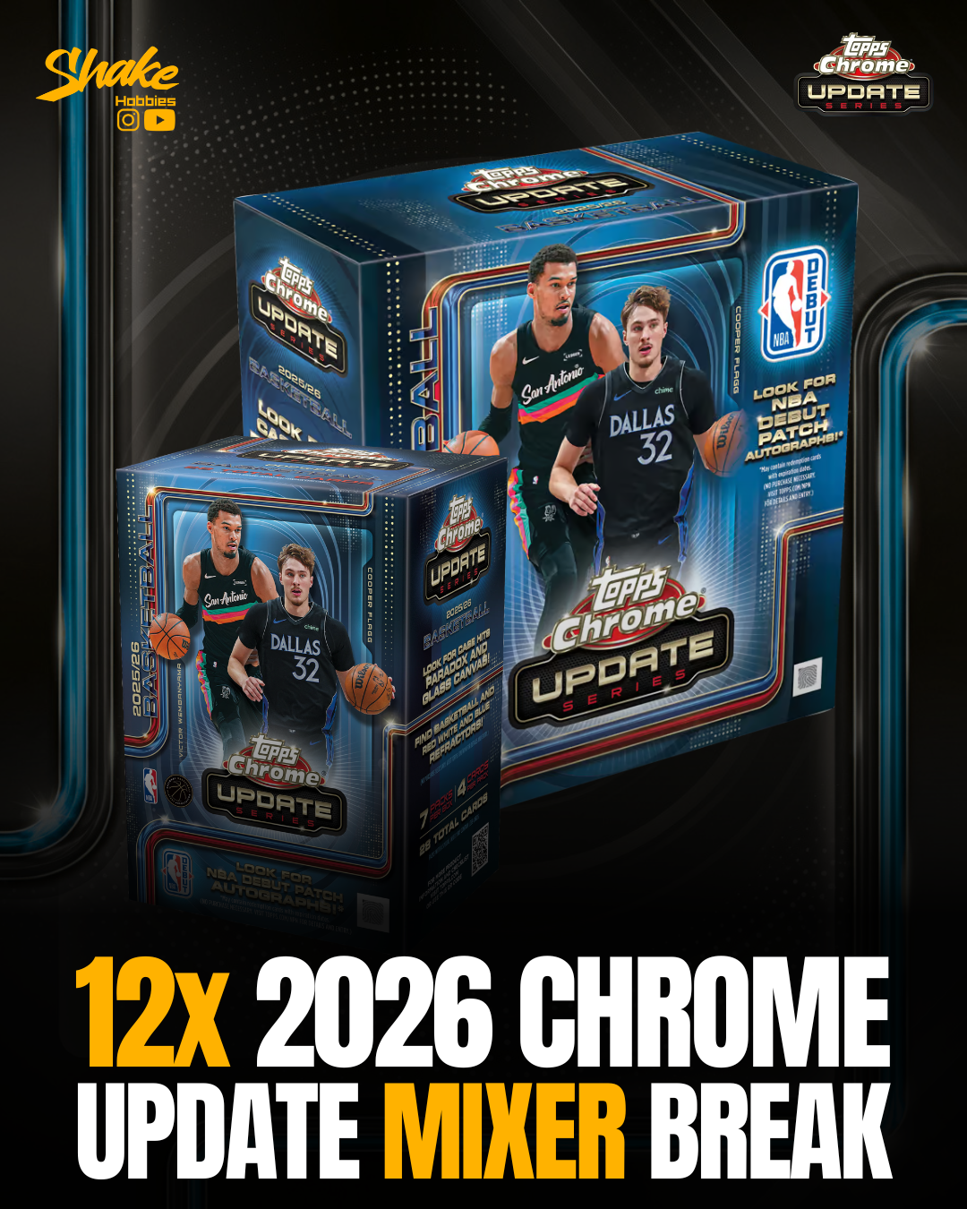 SH-2065 | 12x Topps Chrome Update 🏀 [MIXER]