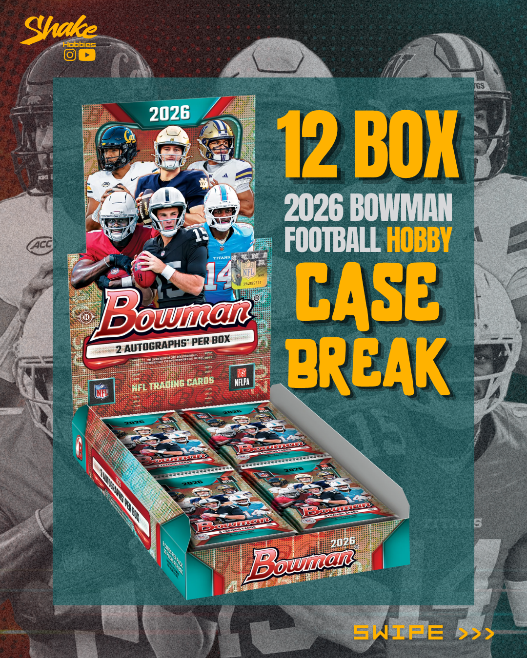 SH-2087 | 12x 2026 BOWMAN Football 🏈 [HOBBY] // Case-Break