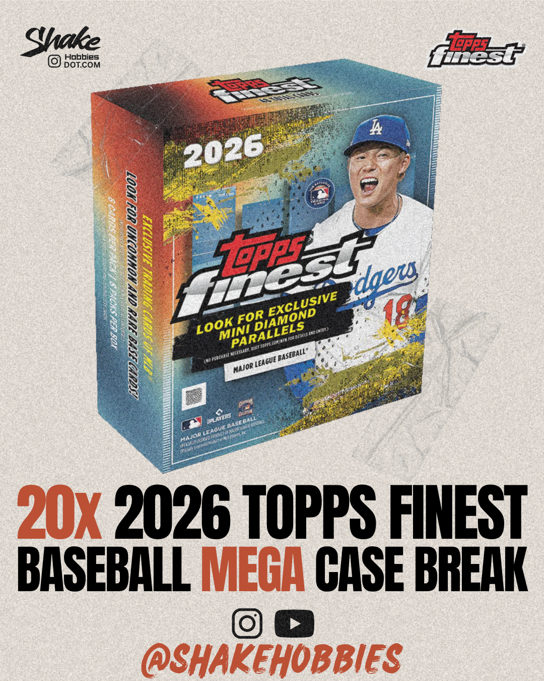 SH-2041 | 20x 2026 Topps Finest ⚾ MEGA [Case-Break]