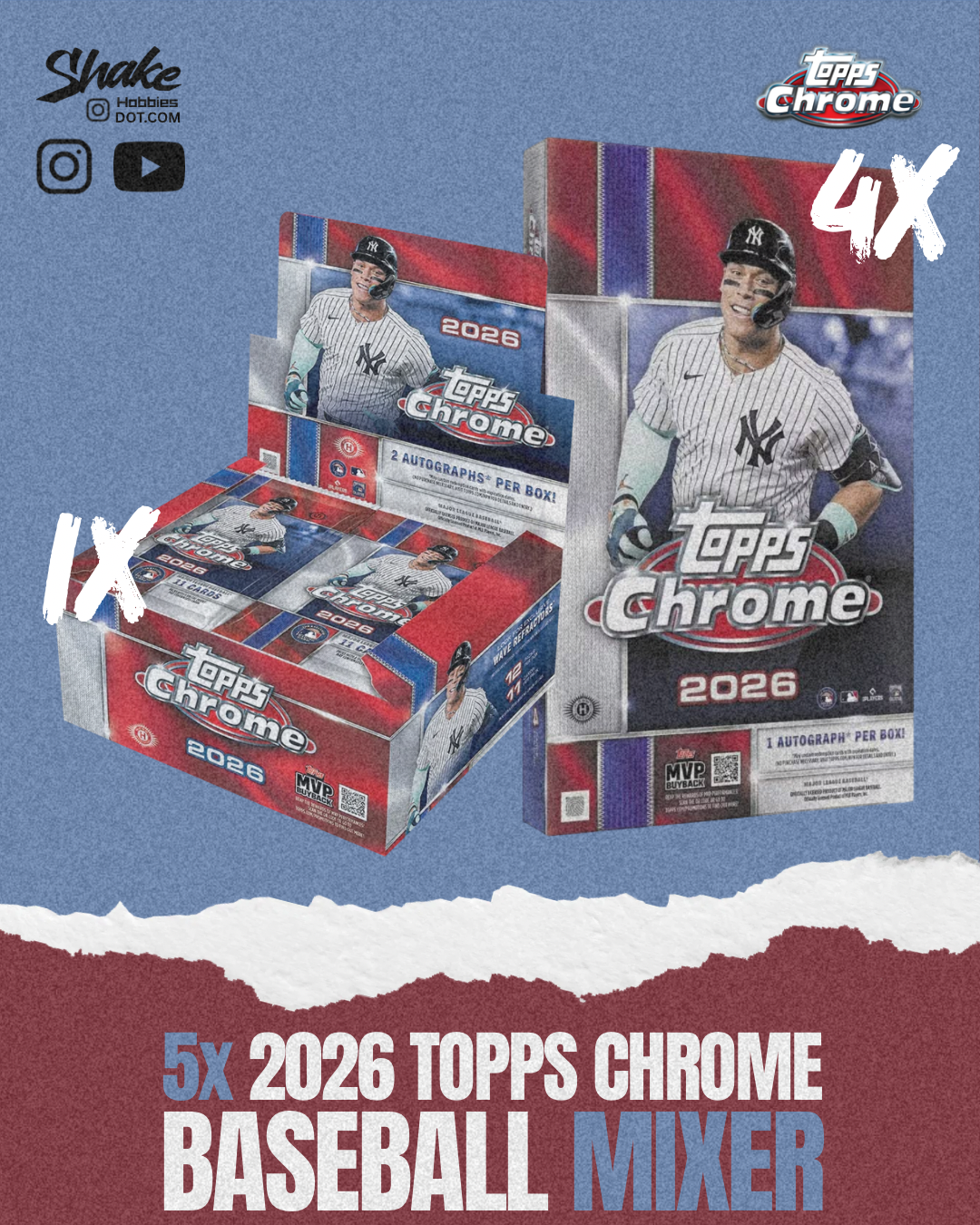SH-2046 | 5x 2026 Topps Chrome ⚾ [MIXER]
