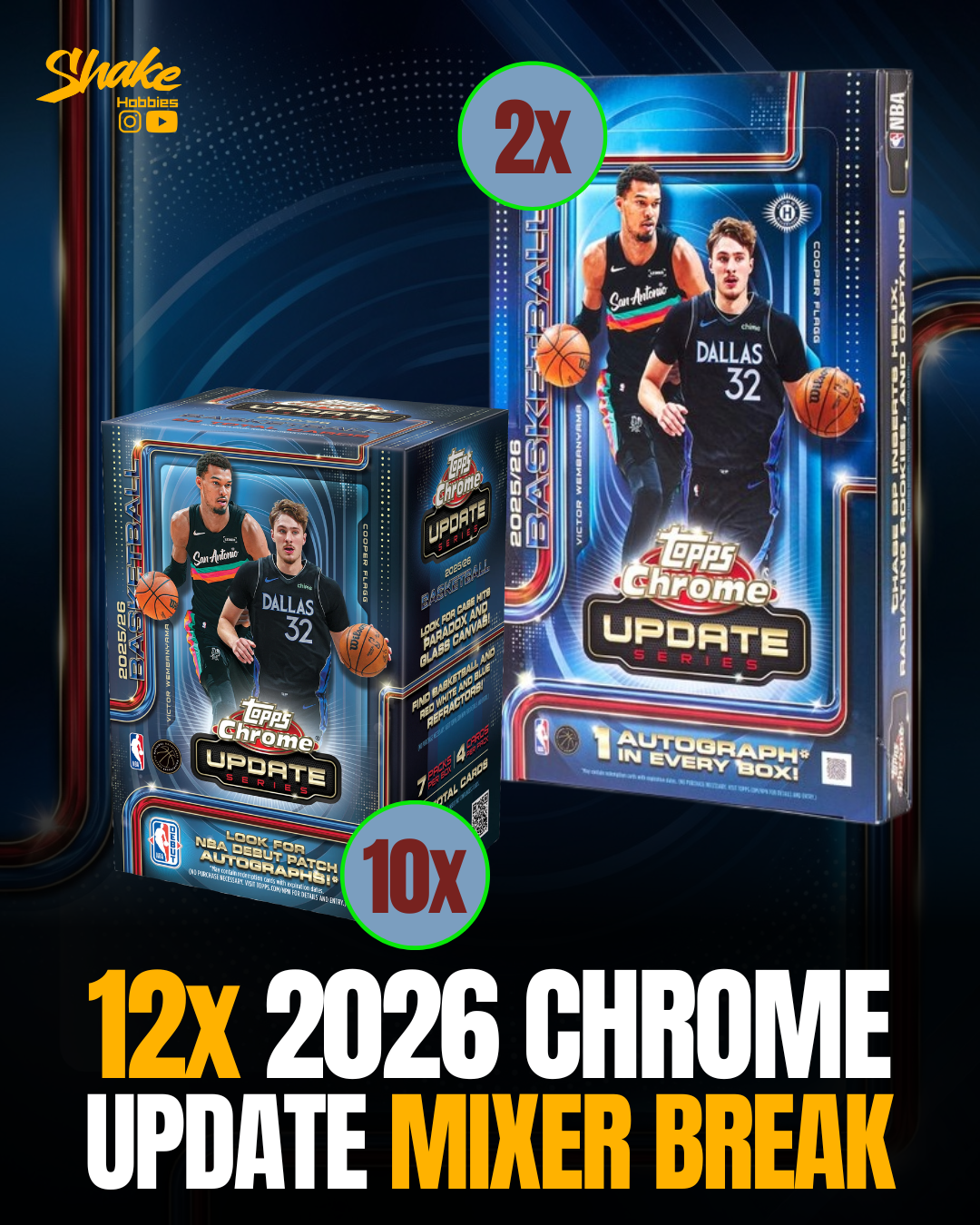 SH-2058 | 12x Topps Chrome Update 🏀 [MIXER]