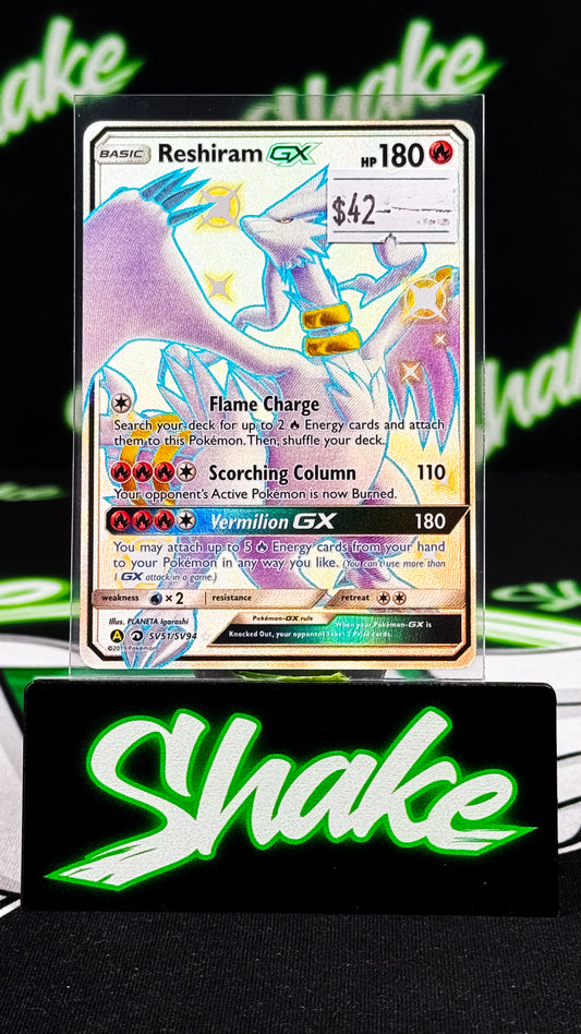 Reshiram GX | Hidden Fates: Shiny Vault | SV51/SV94 | Holofoil | Holo Rare