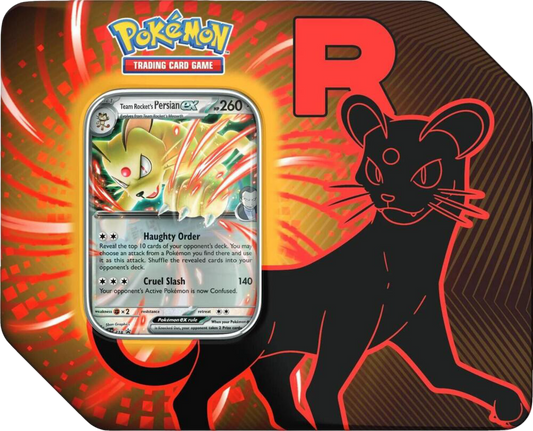 Pokémon: Team Rocket’s Persian ex // Team Rocket Tin
