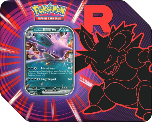 Pokémon: Team Rocket’s Nidoking ex // Team Rocket Tin (Copy)