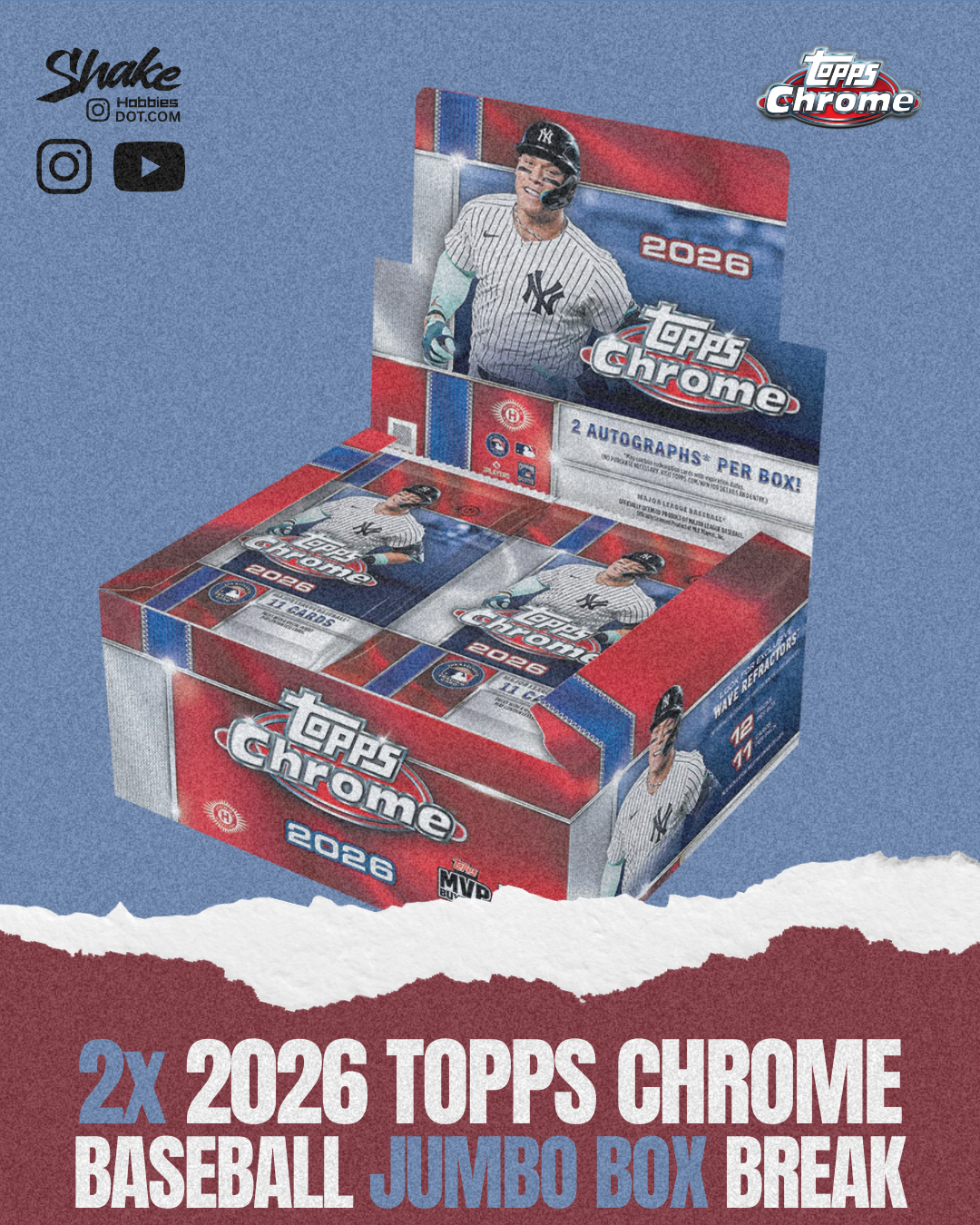 SH-2050 | 2x Topps Chrome ⚾ [JUMBO]